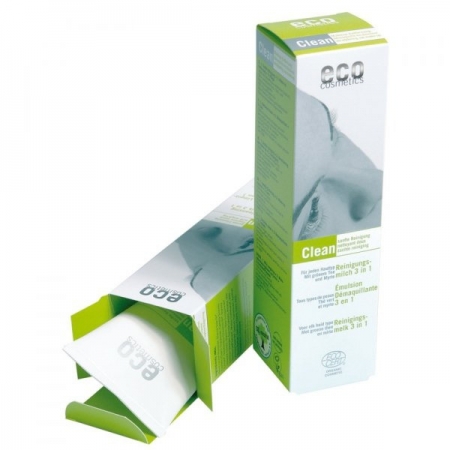 Eco Cosmetics Clean – mleczko łagodnie oczyszczające do twarzy 3 w 1 125ml